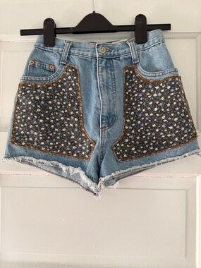 STEEL Jeans Floral Patch Shorts